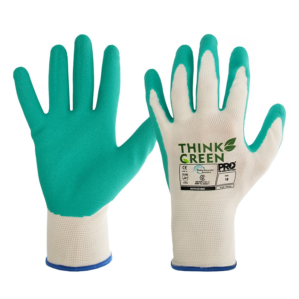 green safety gloves