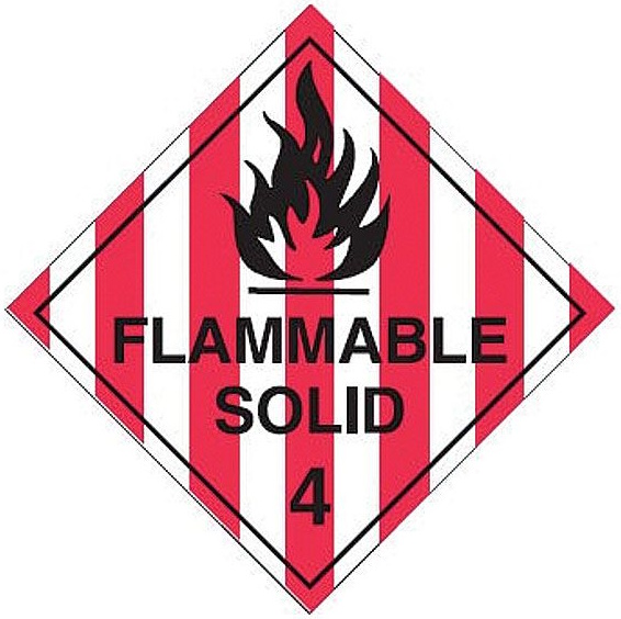 Flamm Solid Taylor Safety Equipment | FLAMMABLE SOLID 4.1 POLY SIGN. 270mm x 270mm