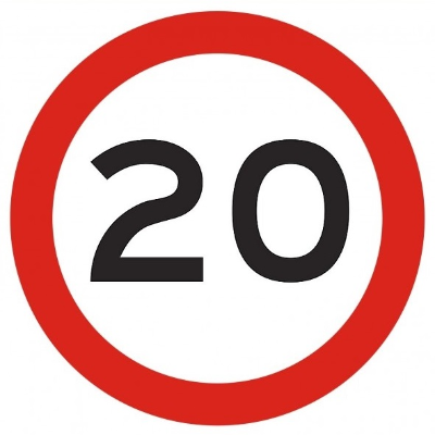 Taylor Safety Equipment | 20km Speed Limit. Aluminium Reflective Sign ...